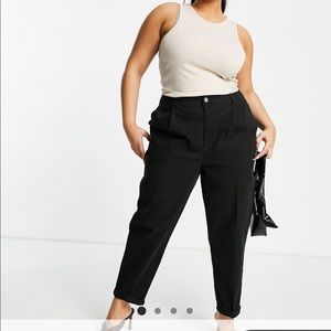 ASOS DESIGN Curve chino pants in black